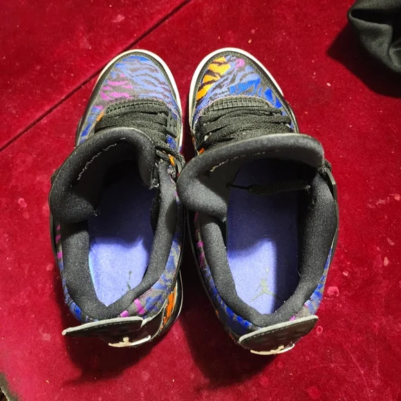 JORDAN 4 RETRO BLACK RUSH VIOLET SNEAKERS 👟 - Picture 4 of 7